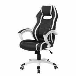 Furnitive Gaming Chair Meon - Imitation cuir / Matière plastique - Noir / Blanc mat