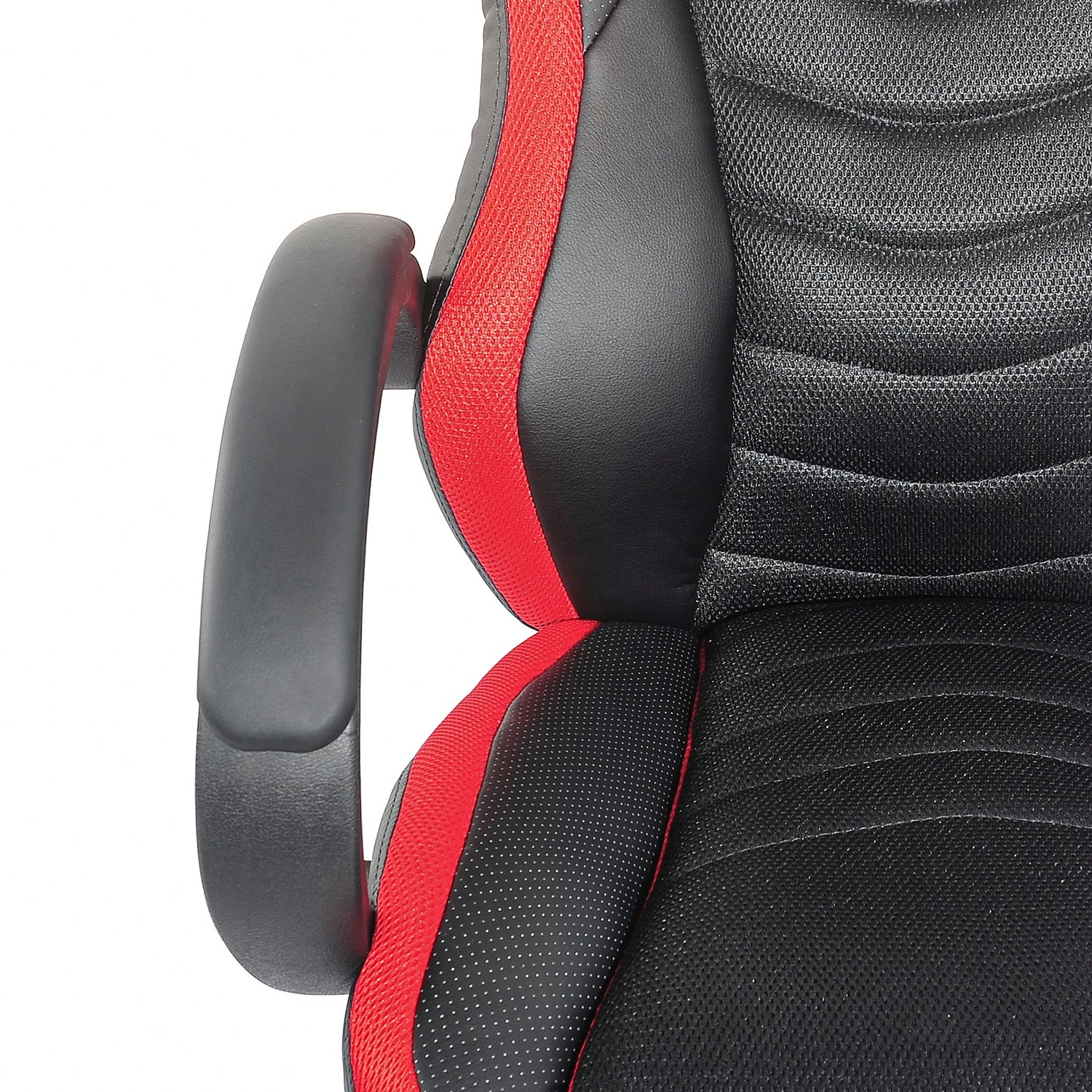 Furnitive Chaise gamer Orgon - Imitation cuir et mesh / Matière plastique - Noir / Rouge 6 Furnitive Chaise gamer Orgon - Imitation cuir et mesh / Matière plastique - Noir / Rouge – Image 4