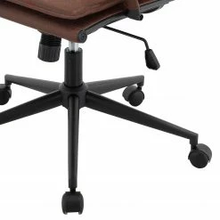 Ars manufacti Chaise de bureau Buyck - Microfibre / Métal - Marron vintage / Noir mat -Chaises Boutique 1000201104 200206 10591300008 DETAILS P000000001000201104