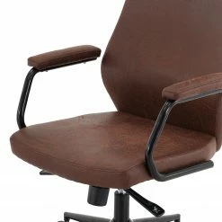 Ars manufacti Chaise de bureau Byram - Microfibre / Métal - Marron vintage / Noir mat -Chaises Boutique 1000201105 200206 10591300011 DETAILS P000000001000201105
