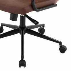 Ars manufacti Chaise de bureau Byram - Microfibre / Métal - Marron vintage / Noir mat -Chaises Boutique 1000201105 200206 10591300012 DETAILS P000000001000201105