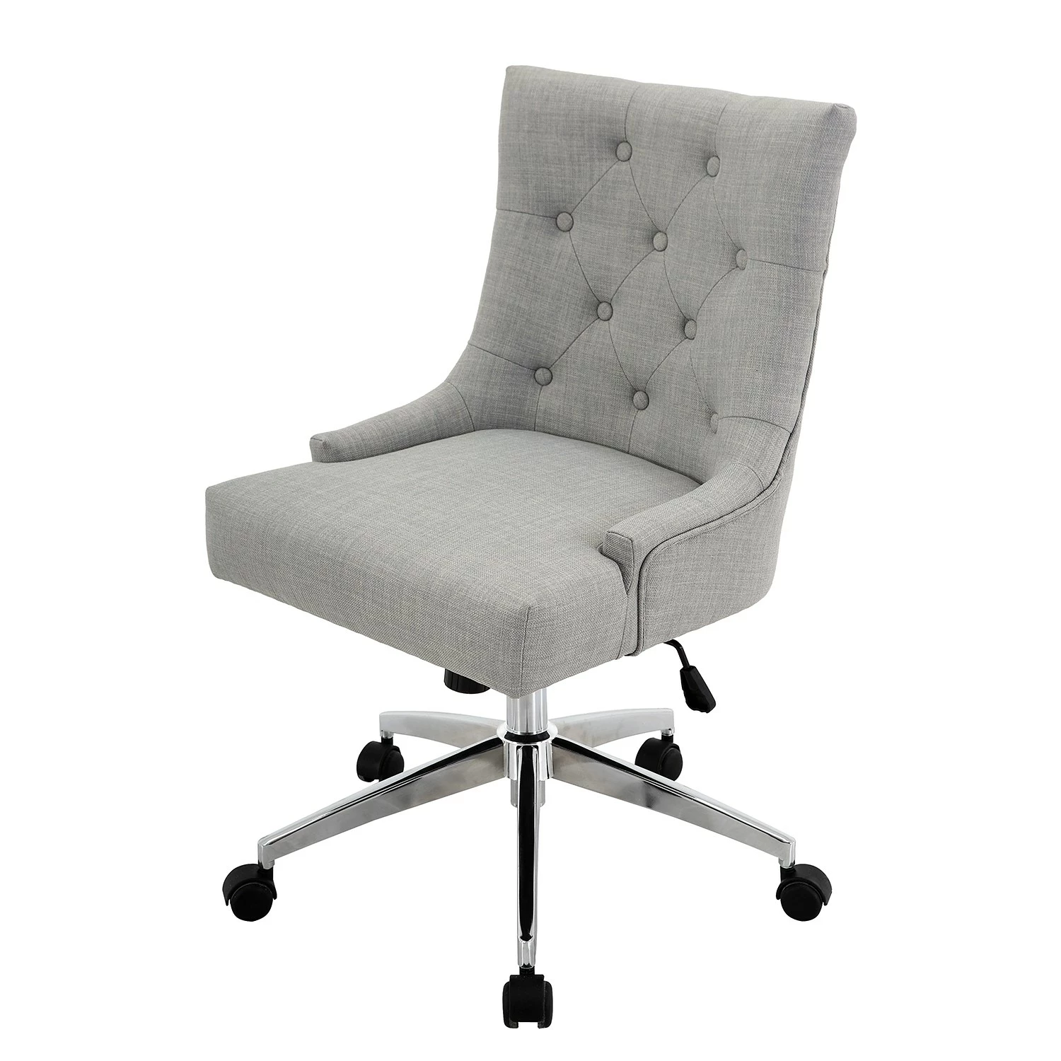 Maison Belfort Chaise de bureau Caney - Tissage à plat / Métal - Gris clair / Chrome 3 Maison Belfort Chaise de bureau Caney - Tissage à plat / Métal - Gris clair / Chrome