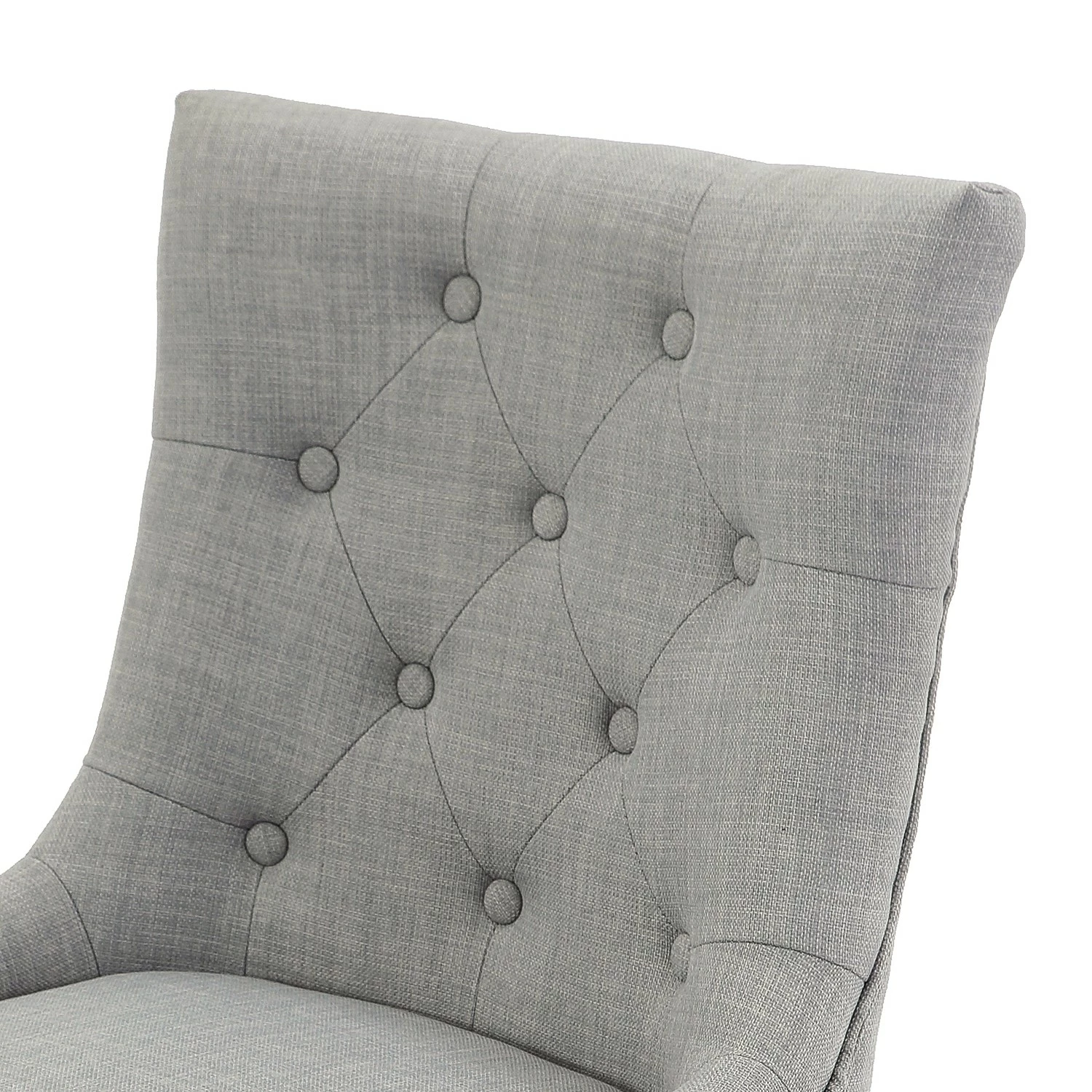 Maison Belfort Chaise de bureau Caney - Tissage à plat / Métal - Gris clair / Chrome 4 Maison Belfort Chaise de bureau Caney - Tissage à plat / Métal - Gris clair / Chrome – Image 2