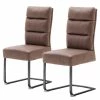 Fredriks Chaises cantilever Redan (lot de 2) - Microfibre / Acier - Marron vintage - Noir 1 Fredriks Chaises cantilever Redan (lot de 2) - Microfibre / Acier - Marron vintage - Noir -Chaises Boutique 1000201146 200206 07424600043 IMAGE P000000001000201146