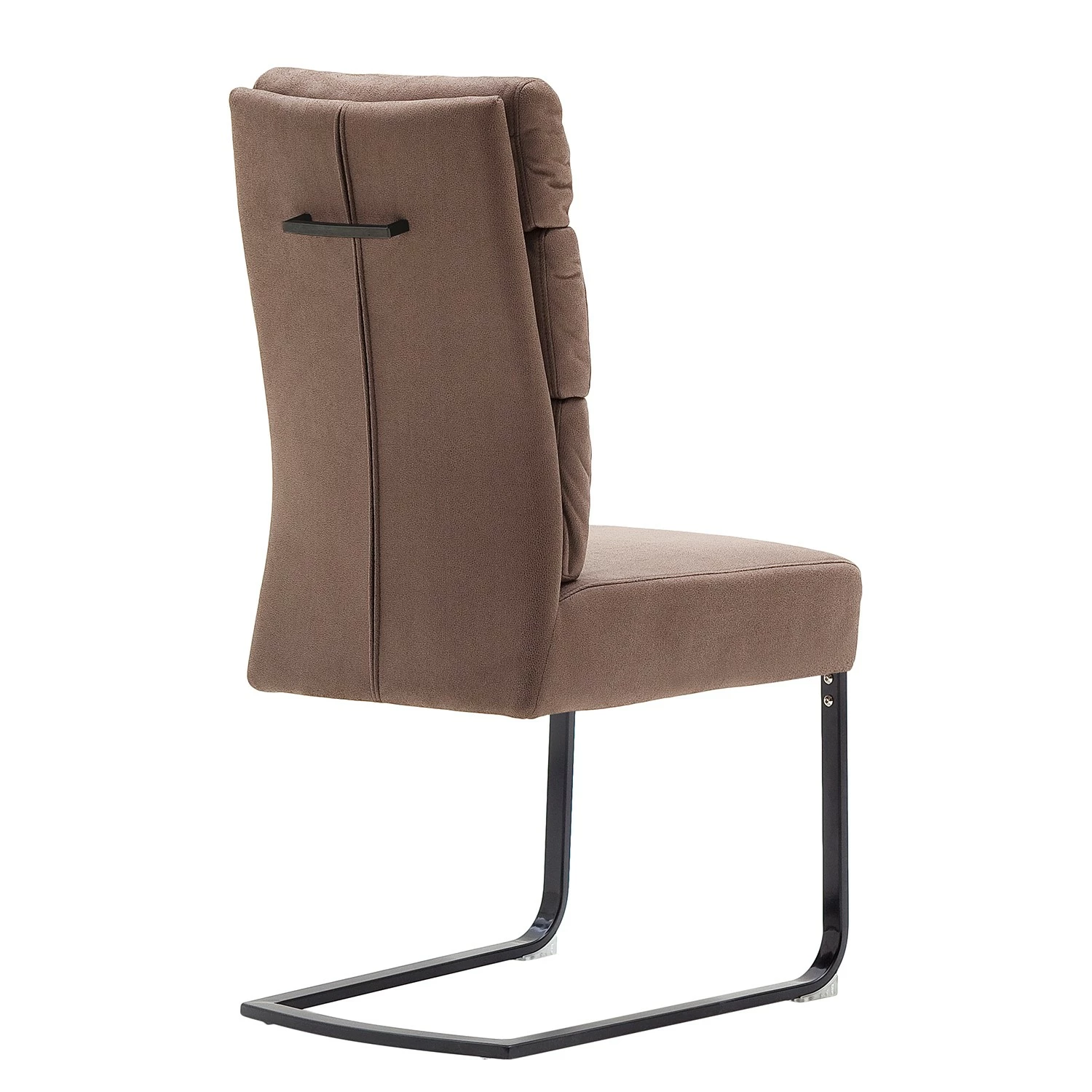Fredriks Chaises cantilever Redan (lot de 2) - Microfibre / Acier - Marron vintage - Noir 5 Fredriks Chaises cantilever Redan (lot de 2) - Microfibre / Acier - Marron vintage - Noir – Image 3