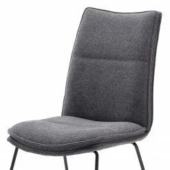 Fredriks Chaises Hesket (lot de 2) - Chenille / Acier - Anthracite - Noir -Chaises Boutique 1000201154 200317 18345300042 DETAILS P000000001000201154