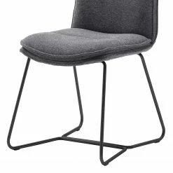 Fredriks Chaises Hesket (lot de 2) - Chenille / Acier - Anthracite - Noir -Chaises Boutique 1000201154 200317 18345400043 DETAILS P000000001000201154