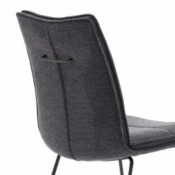Fredriks Chaises Hesket (lot de 2) - Chenille / Acier - Anthracite - Noir -Chaises Boutique 1000201154 200317 18345500044 DETAILS P000000001000201154