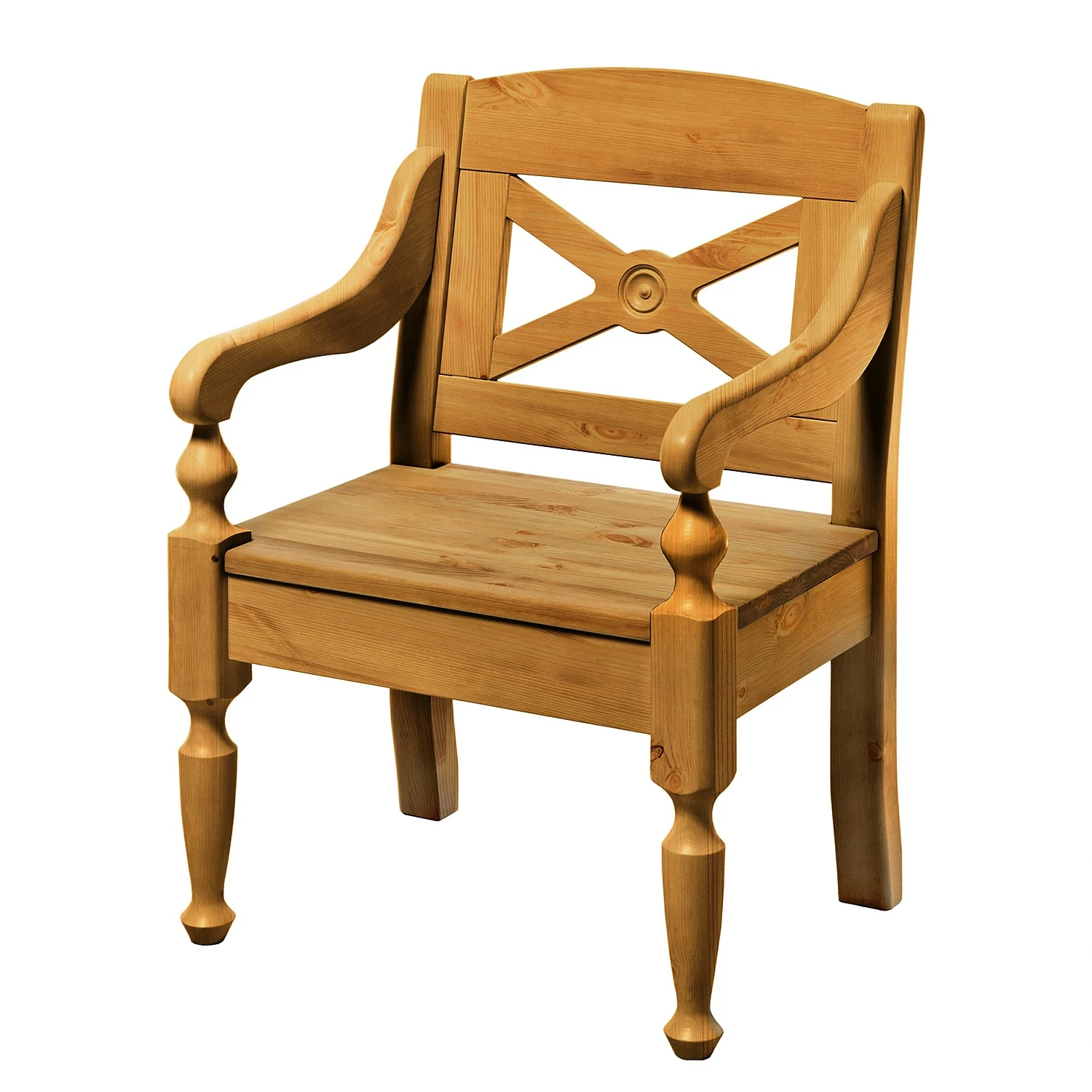 Maison Belfort Chaise à accoudoirs Villefort - Pin massif - Epicéa lessivé 3 Maison Belfort Chaise à accoudoirs Villefort - Pin massif - Epicéa lessivé