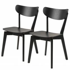 Mørteens Chaises Rigby (lot de 2) - Noir
