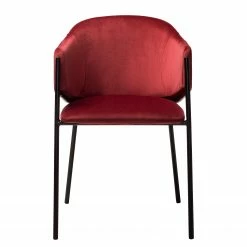 Mørteens Chaise à accoudoirs Koloa I - Velours / Acier - Bordeaux / Noir 20 Mørteens Chaise à accoudoirs Koloa I - Velours / Acier - Bordeaux / Noir -Chaises Boutique 1000205088 201105 13560700026 DETAILS P000000001000205088