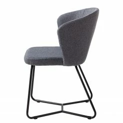 Mørteens Chaises à accoudoirs Tulia - Tissu / Acier - Gris foncé / Noir -Chaises Boutique 1000205089 201013 18330200003 DETAILS P000000001000205089