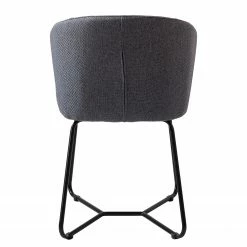 Mørteens Chaises à accoudoirs Tulia - Tissu / Acier - Gris foncé / Noir -Chaises Boutique 1000205089 201013 18330400005 DETAILS P000000001000205089