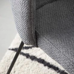 Mørteens Chaises à accoudoirs Tulia - Tissu / Acier - Gris foncé / Noir -Chaises Boutique 1000205089 201130 09444900005 DETAILS P000000001000205089