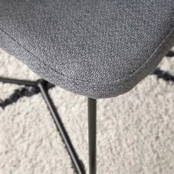 Mørteens Chaises à accoudoirs Tulia - Tissu / Acier - Gris foncé / Noir -Chaises Boutique 1000205089 201130 09444900006 DETAILS P000000001000205089