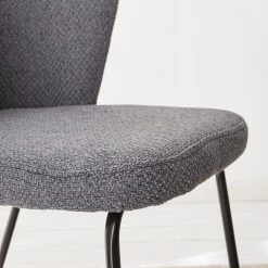 Mørteens Chaises à accoudoirs Tulia - Tissu / Acier - Gris foncé / Noir -Chaises Boutique 1000205089 210129 13285700004 DETAILS P000000001000205089