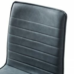 Mørteens Chaises cantilever Lylen (lot de 2) - Imitation cuir / Acier - Noir - Bleu vintage -Chaises Boutique 1000205096 201022 13511400005 DETAILS P000000001000205096
