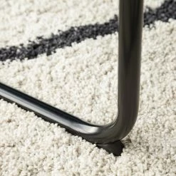 Mørteens Chaises cantilever Lylen (lot de 2) - Imitation cuir / Acier - Noir - Bleu vintage -Chaises Boutique 1000205096 201118 12550100008 DETAILS P000000001000205096