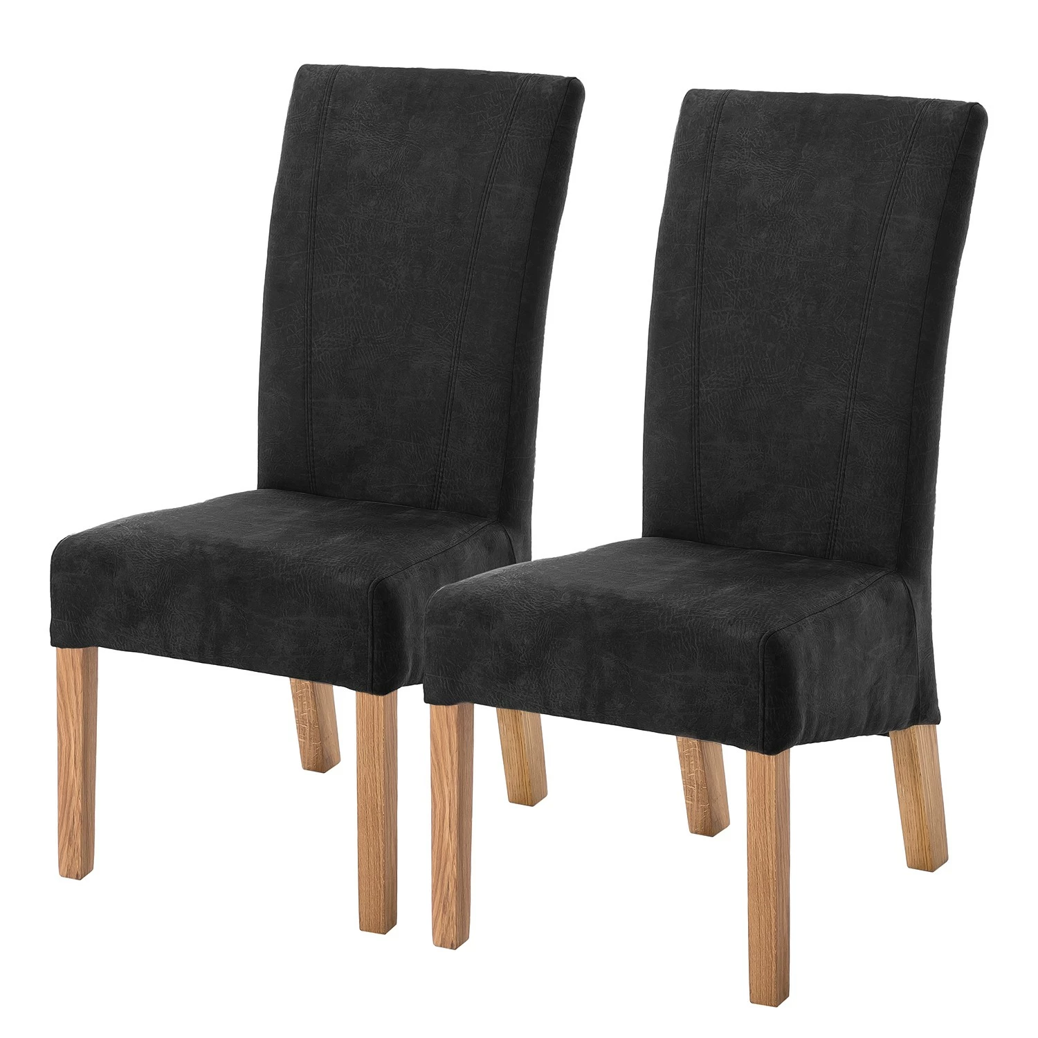 Ars Natura Chaises Karlsborg I (lot de 2) - Noir - Hêtre clair 3 Ars Natura Chaises Karlsborg I (lot de 2) - Noir - Hêtre clair