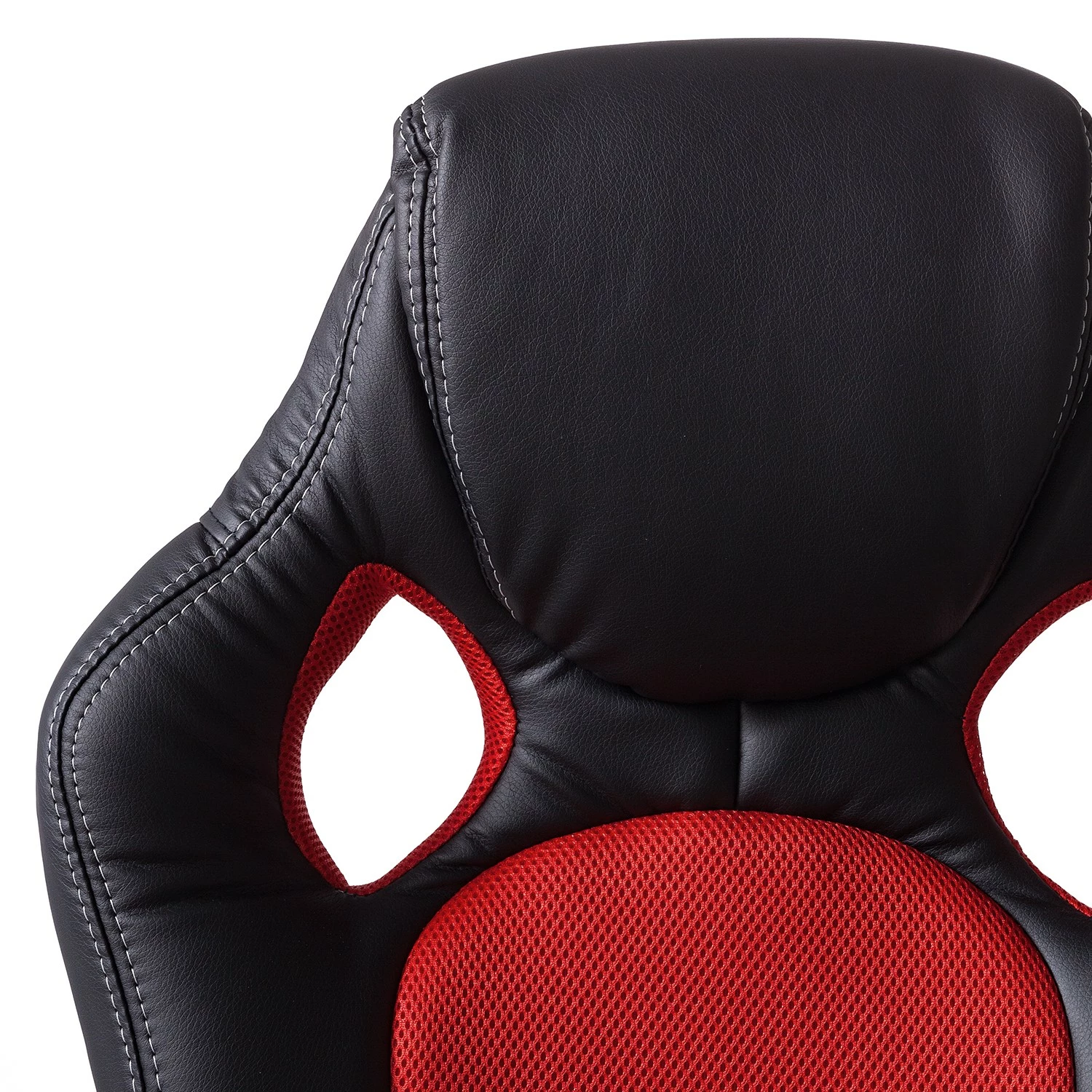 Furnitive Chaise gamer Livaro - Imitation cuir et mesh / Matière plastique - Noir / Rouge 10 Furnitive Chaise gamer Livaro - Imitation cuir et mesh / Matière plastique - Noir / Rouge – Image 8