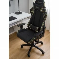 Furnitive Chaise gamer mcRacing N51 - Imitation cuir / Matière plastique - Noir / Camouflage -Chaises Boutique 1000207826 201008 06403900057 DETAILS P000000001000207826