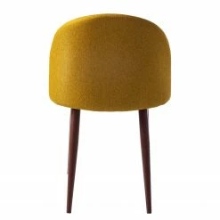 Mørteens Chaises capitonnées Jacklin III (2 él.) - Tissu / Métal - Imitation noyer - Jaune moutarde -Chaises Boutique 1000208738 201023 06152800004 DETAILS P000000001000208738