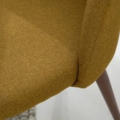 Mørteens Chaises capitonnées Jacklin III (2 él.) - Tissu / Métal - Imitation noyer - Jaune moutarde -Chaises Boutique 1000208738 210120 13385000004 DETAILS P000000001000208738