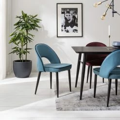 Jack & Alice Chaises capitonnées Jacky (lot de 2) - Tissu & velours / Métal - Gris chiné / Noir 16 Jack & Alice Chaises capitonnées Jacky (lot de 2) - Tissu & velours / Métal - Gris chiné / Noir -Chaises Boutique 1000208741 201229 16241900001 MOOD DETAILS P000000001000208741 mood