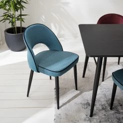 Jack & Alice Chaises capitonnées Jacky (lot de 2) - Tissu & velours / Métal - Gris chiné / Noir 17 Jack & Alice Chaises capitonnées Jacky (lot de 2) - Tissu & velours / Métal - Gris chiné / Noir -Chaises Boutique 1000208741 201229 16242000002 MOOD DETAILS P000000001000208741 mood