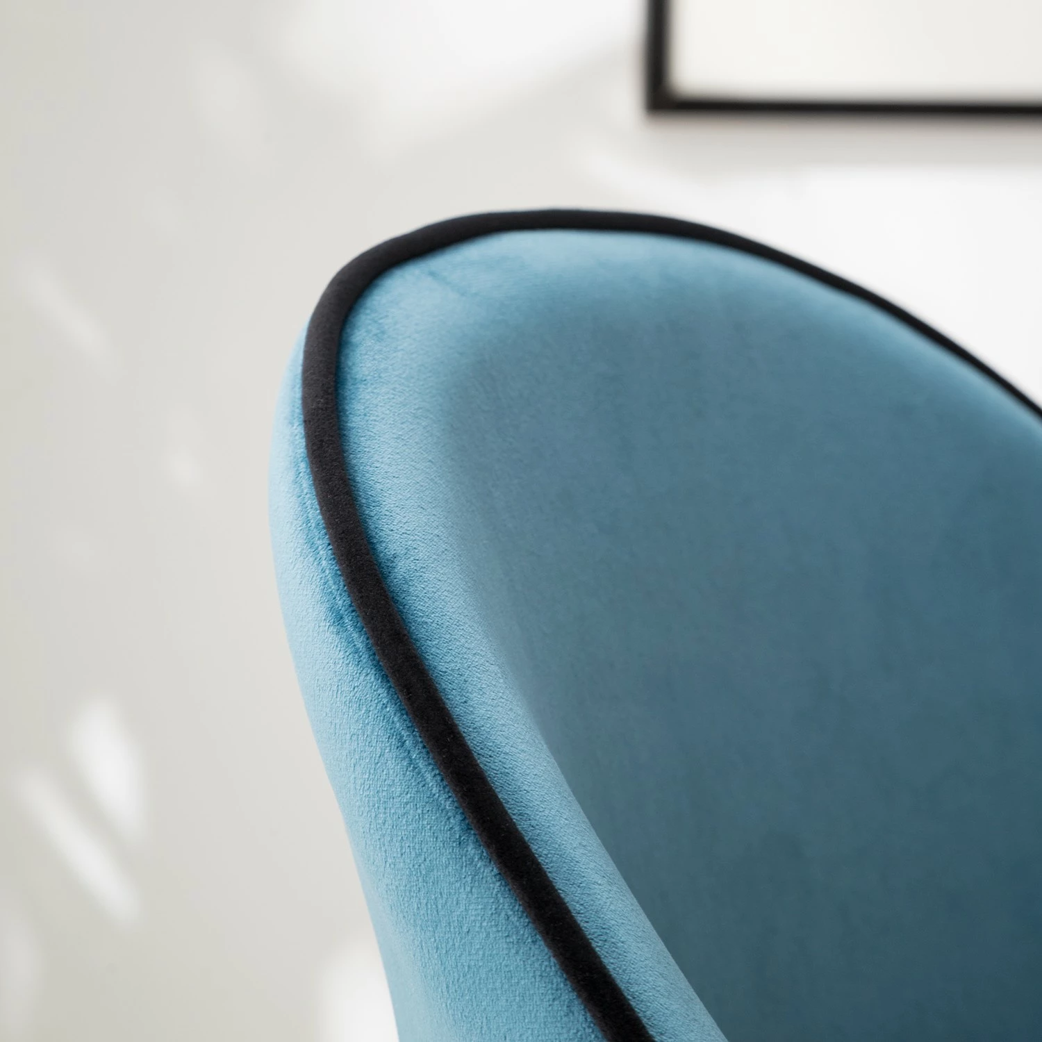 Jack & Alice Chaises capitonnées Jacky (lot de 2) - Tissu & velours / Métal - Gris chiné / Noir 15 Jack & Alice Chaises capitonnées Jacky (lot de 2) - Tissu & velours / Métal - Gris chiné / Noir – Image 13