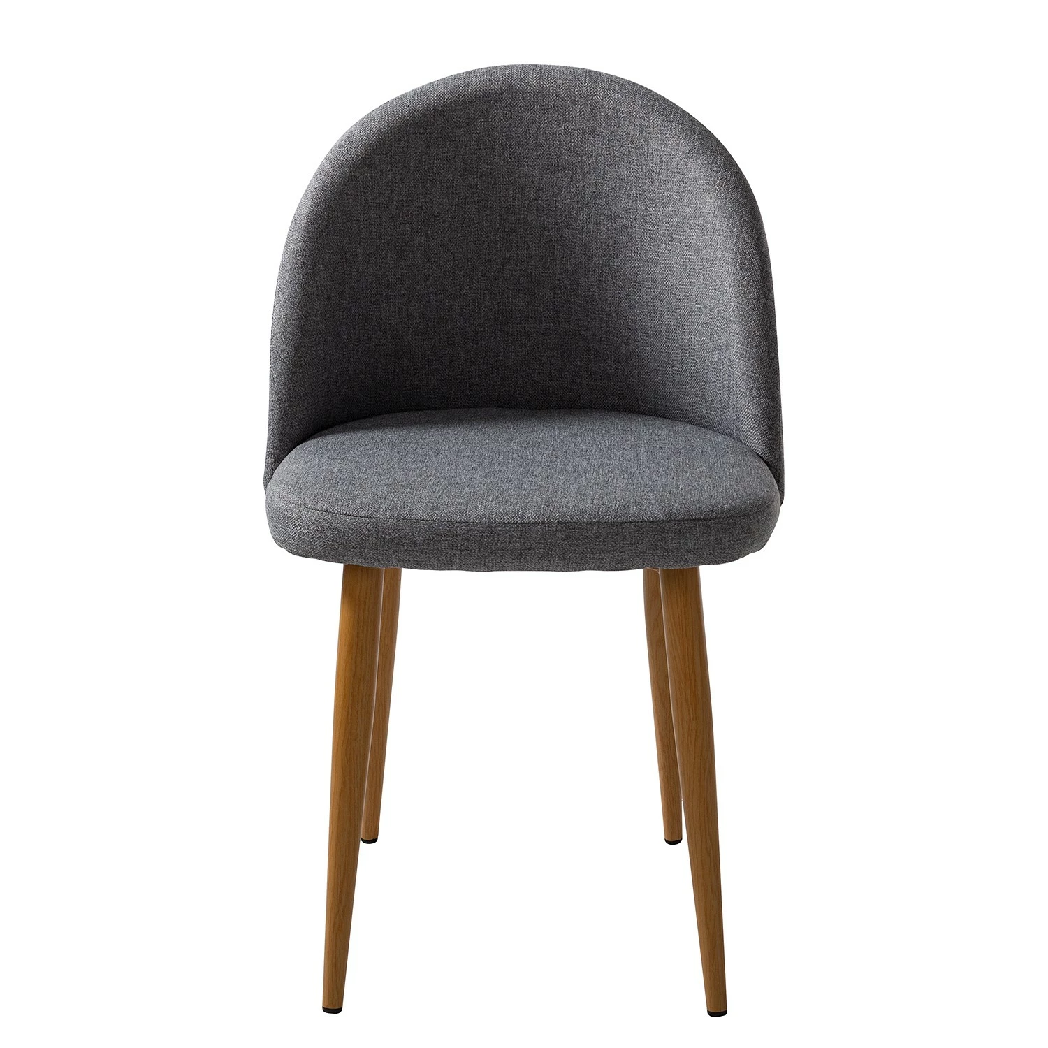 Mørteens Chaises capitonnées Jacklin II (2 él.) - Tissu / Métal - Imitation chêne - Gris clair 4 Mørteens Chaises capitonnées Jacklin II (2 él.) - Tissu / Métal - Imitation chêne - Gris clair – Image 2