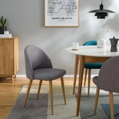 Mørteens Chaises capitonnées Jacklin II (2 él.) - Tissu / Métal - Imitation chêne - Gris clair 21 Mørteens Chaises capitonnées Jacklin II (2 él.) - Tissu / Métal - Imitation chêne - Gris clair -Chaises Boutique 1000208746 210106 06513300001 MOOD DETAILS P000000001000208746 mood