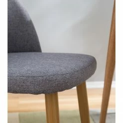 Mørteens Chaises capitonnées Jacklin II (2 él.) - Tissu / Métal - Imitation chêne - Gris clair 23 Mørteens Chaises capitonnées Jacklin II (2 él.) - Tissu / Métal - Imitation chêne - Gris clair -Chaises Boutique 1000208746 210106 06513300003 DETAILS P000000001000208746