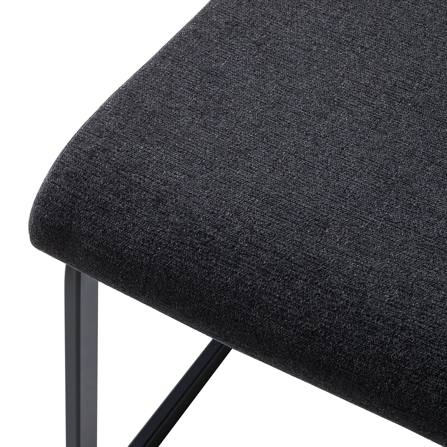 Fredriks Chaises cantilever Bjora II (lot de 2) - Tissu & imitation cuir / Métal - Anthracite / Noir 14 Fredriks Chaises cantilever Bjora II (lot de 2) - Tissu & imitation cuir / Métal - Anthracite / Noir – Image 12