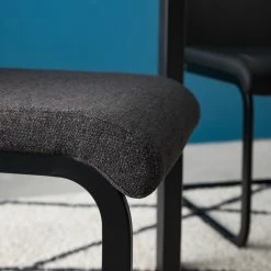 Fredriks Chaises cantilever Bjora II (lot de 2) - Tissu & imitation cuir / Métal - Anthracite / Noir 25 Fredriks Chaises cantilever Bjora II (lot de 2) - Tissu & imitation cuir / Métal - Anthracite / Noir -Chaises Boutique 1000208763 201118 12584400005 DETAILS P000000001000208763