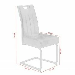 Loftscape Chaises cantilever Bovina (lot de 2) - Microfibre / Métal - Noir - Noir vintage 15 Loftscape Chaises cantilever Bovina (lot de 2) - Microfibre / Métal - Noir - Noir vintage -Chaises Boutique 1000209409 200402 15485300038 SKETCH DETAILS P000000001000209409 sketch