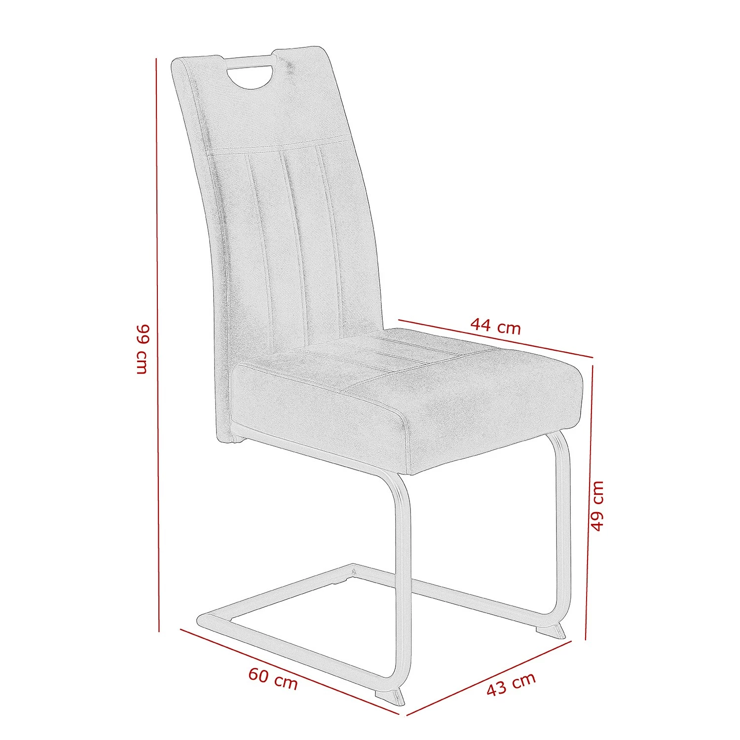 Loftscape Chaises cantilever Bovina (lot de 2) - Microfibre / Métal - Noir - Noir vintage 9 Loftscape Chaises cantilever Bovina (lot de 2) - Microfibre / Métal - Noir - Noir vintage – Image 7