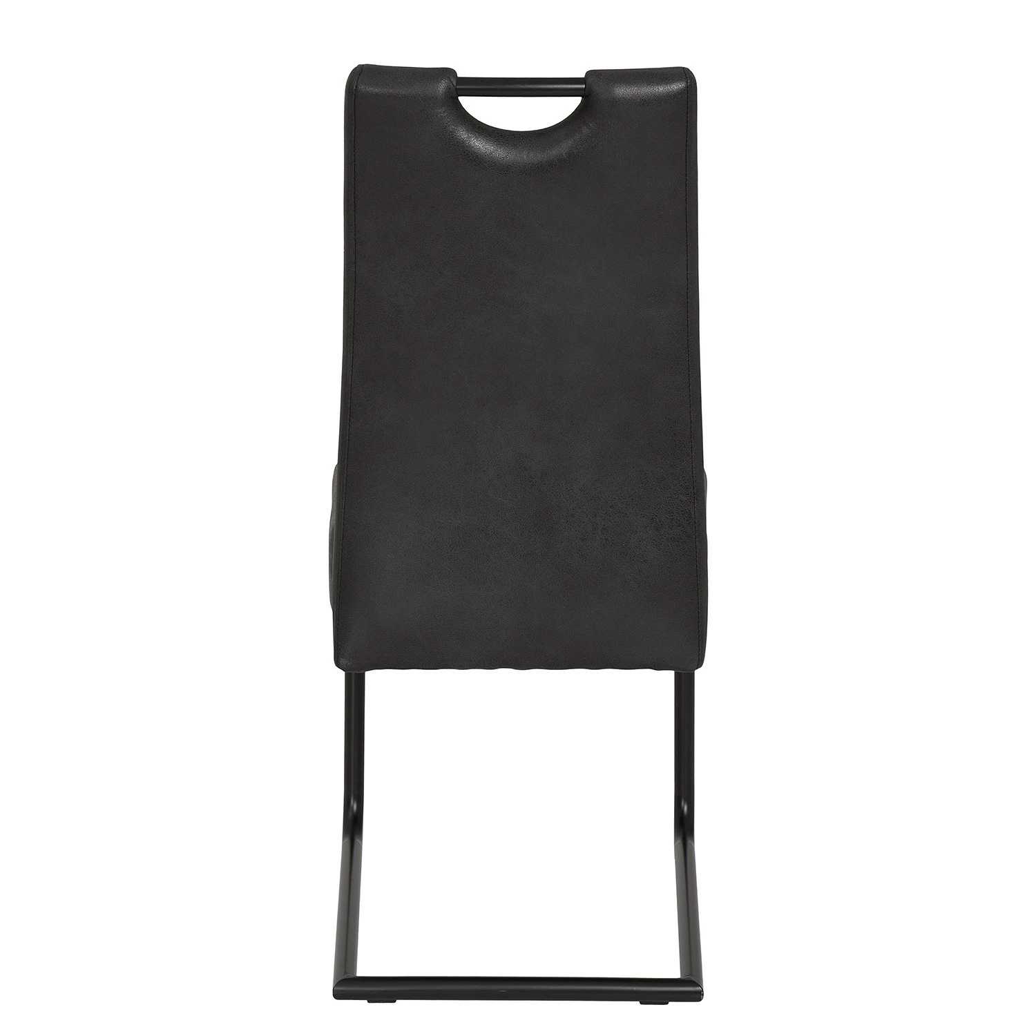 Loftscape Chaises cantilever Bovina (lot de 2) - Microfibre / Métal - Noir - Noir vintage 7 Loftscape Chaises cantilever Bovina (lot de 2) - Microfibre / Métal - Noir - Noir vintage – Image 5