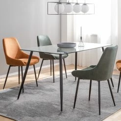 Jack & Alice Chaises capitonnées Beebe (lot de 2) - Vert foncé -Chaises Boutique 1000210866 201229 14420600016 MOOD DETAILS P000000001000210866 mood