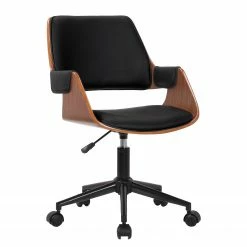 Mørteens Chaise de bureau Luumaki - Imitation cuir - Noir / Noyer -Chaises Boutique 1000210873 200814 11093700074 DETAILS P000000001000210873