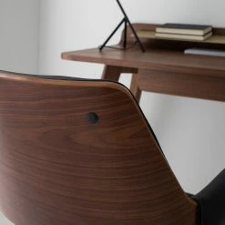 Mørteens Chaise de bureau Luumaki - Imitation cuir - Noir / Noyer -Chaises Boutique 1000210873 210129 12411800004 DETAILS P000000001000210873