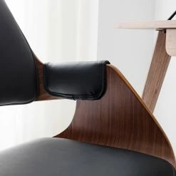 Mørteens Chaise de bureau Luumaki - Imitation cuir - Noir / Noyer -Chaises Boutique 1000210873 210129 12411800006 DETAILS P000000001000210873