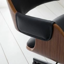 Mørteens Chaise de bureau Luumaki - Imitation cuir - Noir / Noyer -Chaises Boutique 1000210873 210129 12411800007 DETAILS P000000001000210873