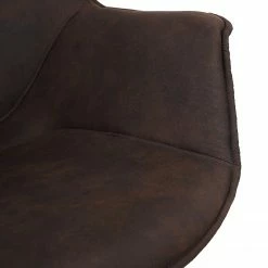 Ars manufacti Chaise de bureau Nurmes - Microfibre / Matière plastique - Marron vintage / Noir -Chaises Boutique 1000210875 200814 11094800100 DETAILS P000000001000210875