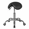 Furnitive Tabouret de bureau Cloquet - Imitation cuir / Métal - Chrome - Noir -Chaises Boutique 1000211720 200506 12473000060 IMAGE P000000001000211720