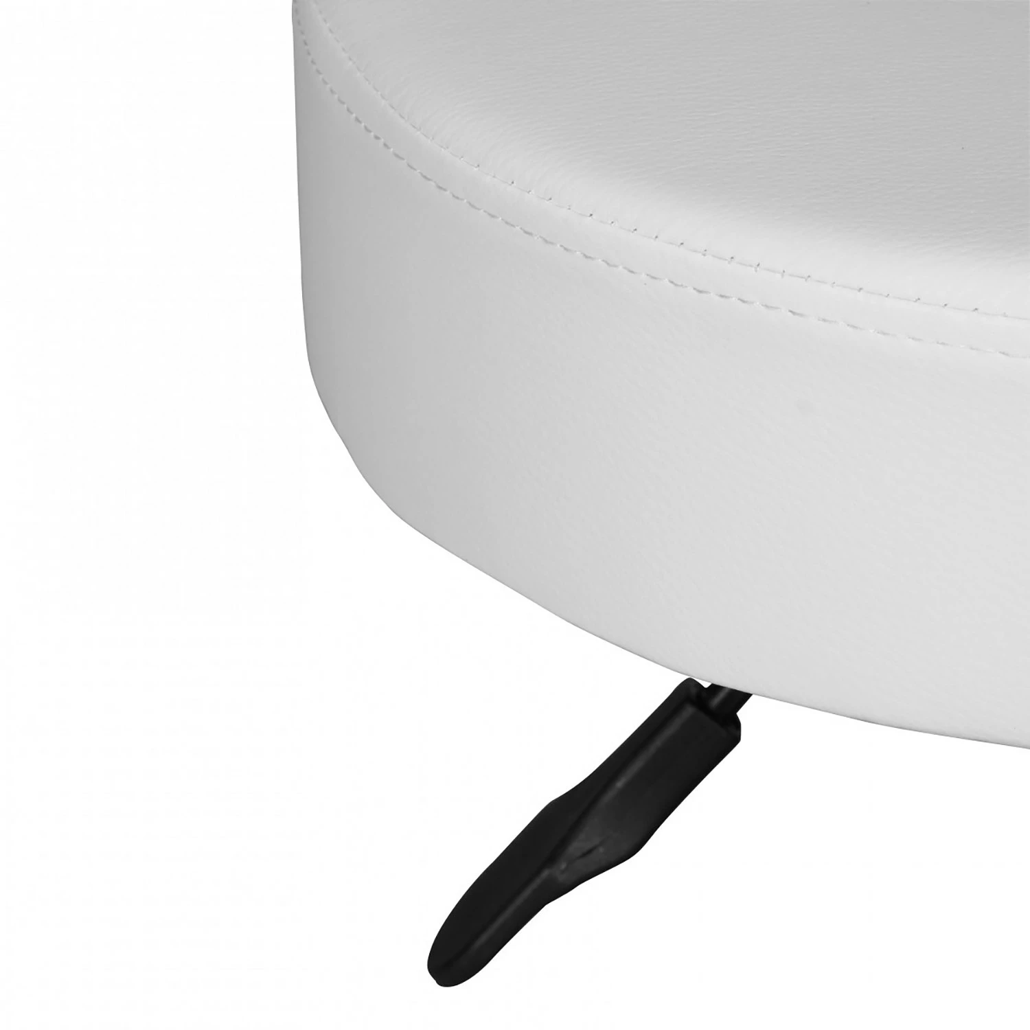 Furnitive Tabouret de bureau Lemley - Imitation cuir - Blanc 5 Furnitive Tabouret de bureau Lemley - Imitation cuir - Blanc – Image 3
