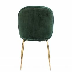 Kayoom Chaises capitonnées Charlize (lot de 2) - Velours / Métal - Laiton - Vert -Chaises Boutique 1000214137 200529 06023700005 DETAILS P000000001000214137