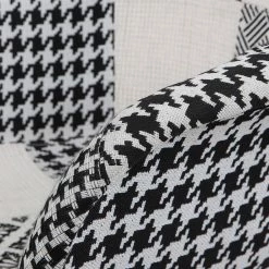 Kayoom Chaises à accoudoirs Dave (lot de 2) - Tissu / Hêtre massif - Noir / Blanc -Chaises Boutique 1000214187 200529 06033500070 DETAILS P000000001000214187