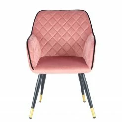 Kayoom Chaise à accoudoirs Amino - Velours / Acier - Rose / Doré 11 Kayoom Chaise à accoudoirs Amino - Velours / Acier - Rose / Doré -Chaises Boutique 1000214199 200529 06045100166 DETAILS P000000001000214199
