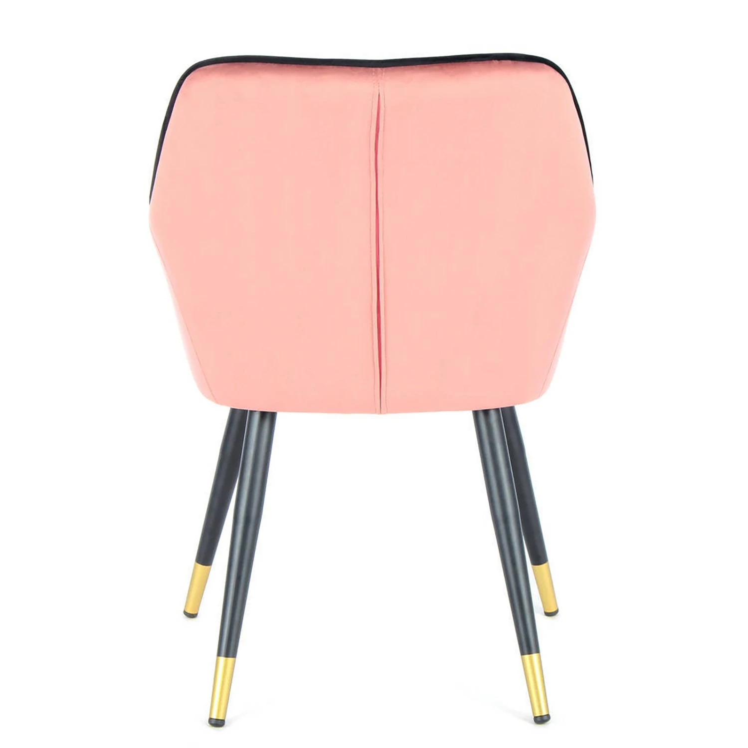 Kayoom Chaise à accoudoirs Amino - Velours / Acier - Rose / Doré 7 Kayoom Chaise à accoudoirs Amino - Velours / Acier - Rose / Doré – Image 5